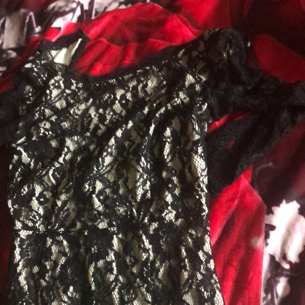 Black long lace dress  mermaid style tail fitted